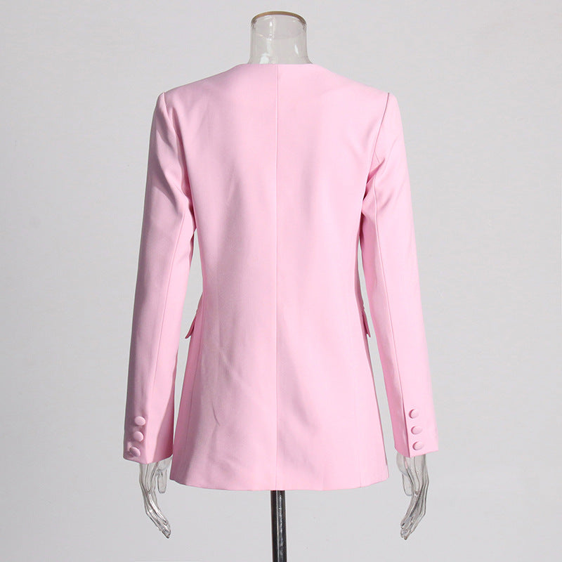 Women's Design Stitching Flower Suit Jacket