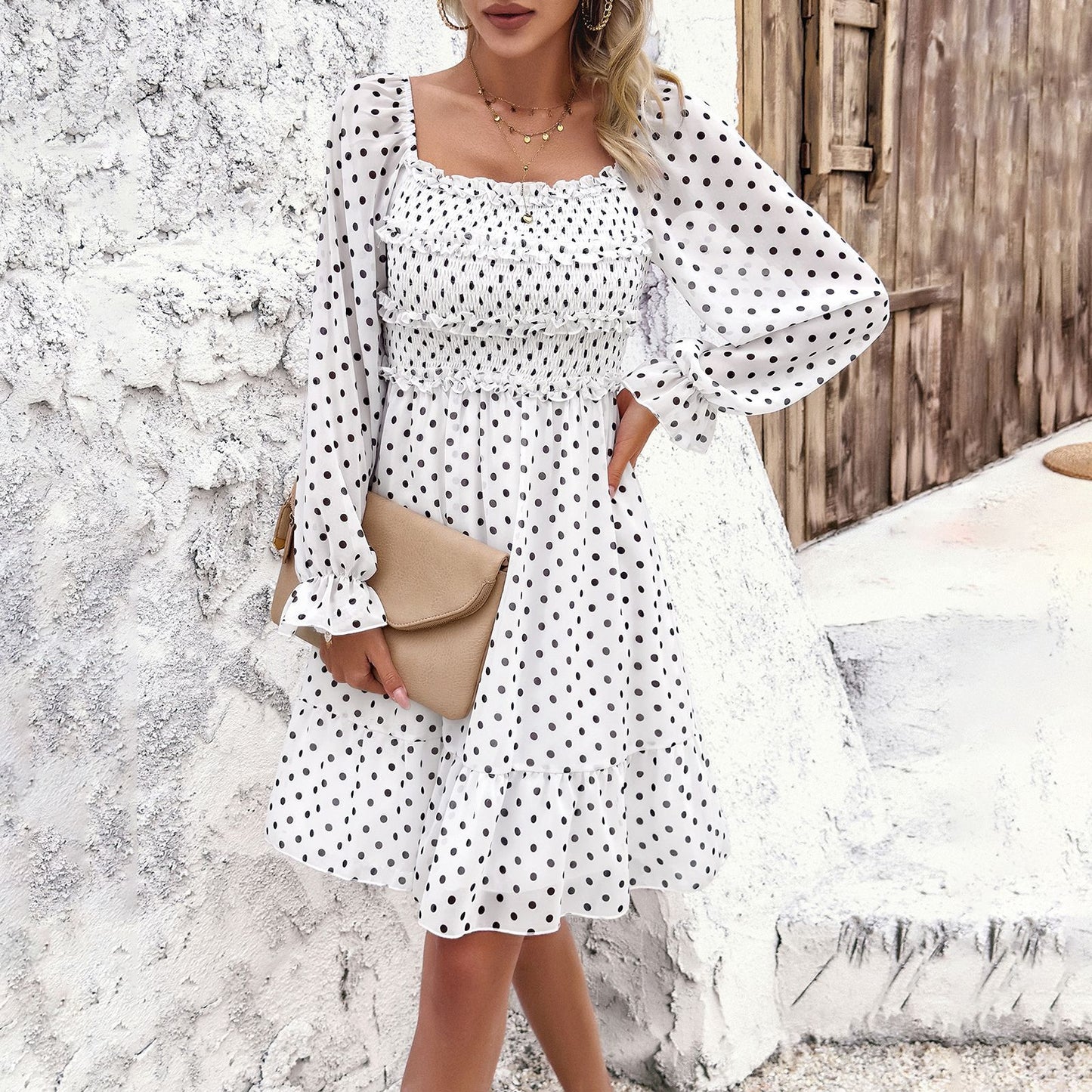 Lady Temperament Polka Dot Dress