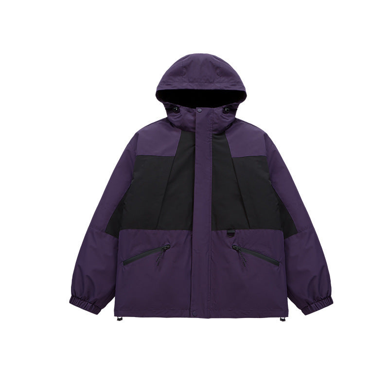 Outdoor Three-in-one Fleece-lined Thickened Removable Three-proof Two-piece Down Cotton Jacket