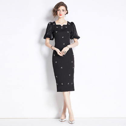 French Entry Lux Elegant Slim Fit Dress