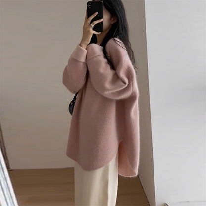 Loose-fitting Oversized Sweater Women's Top