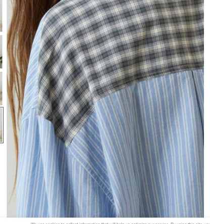 Autumn Women's Clothing Casual Homewear Plaid Shirt Outfit