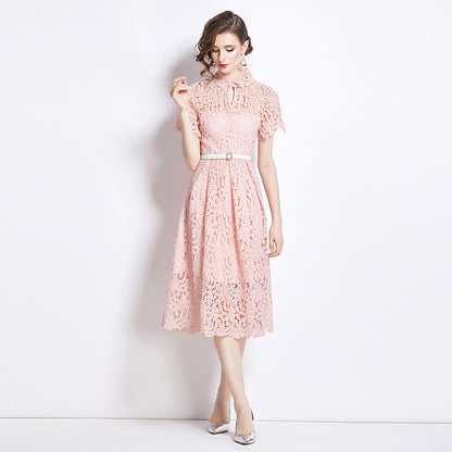 Lace Dress Female Summer Slimming Temperament