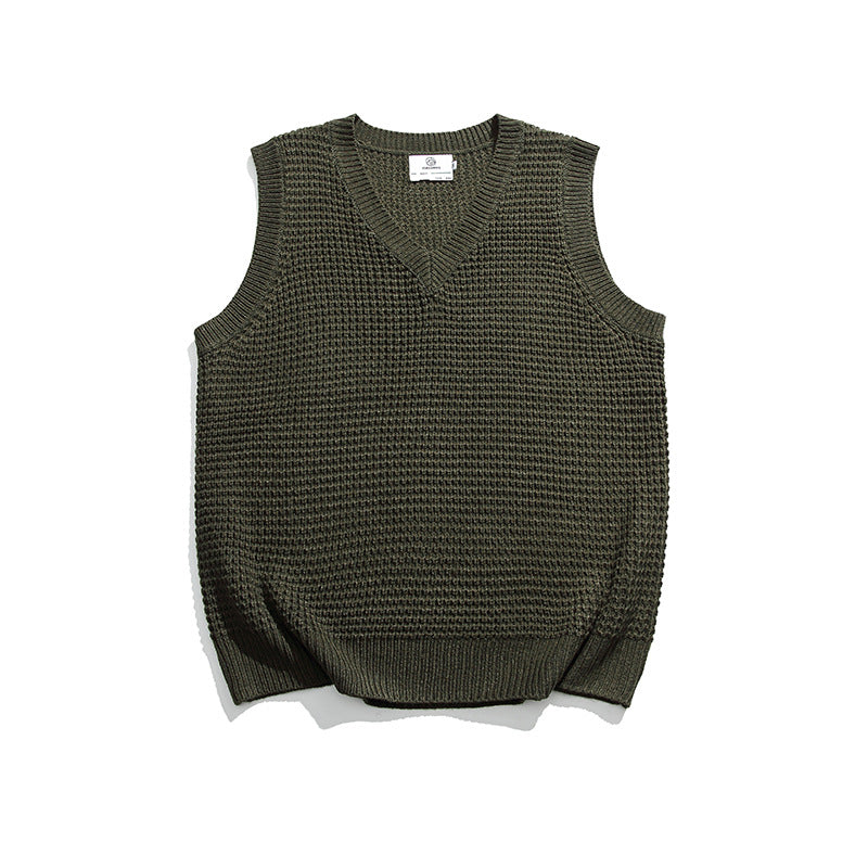 Japanese Autumn Loose Knit Casual Vest