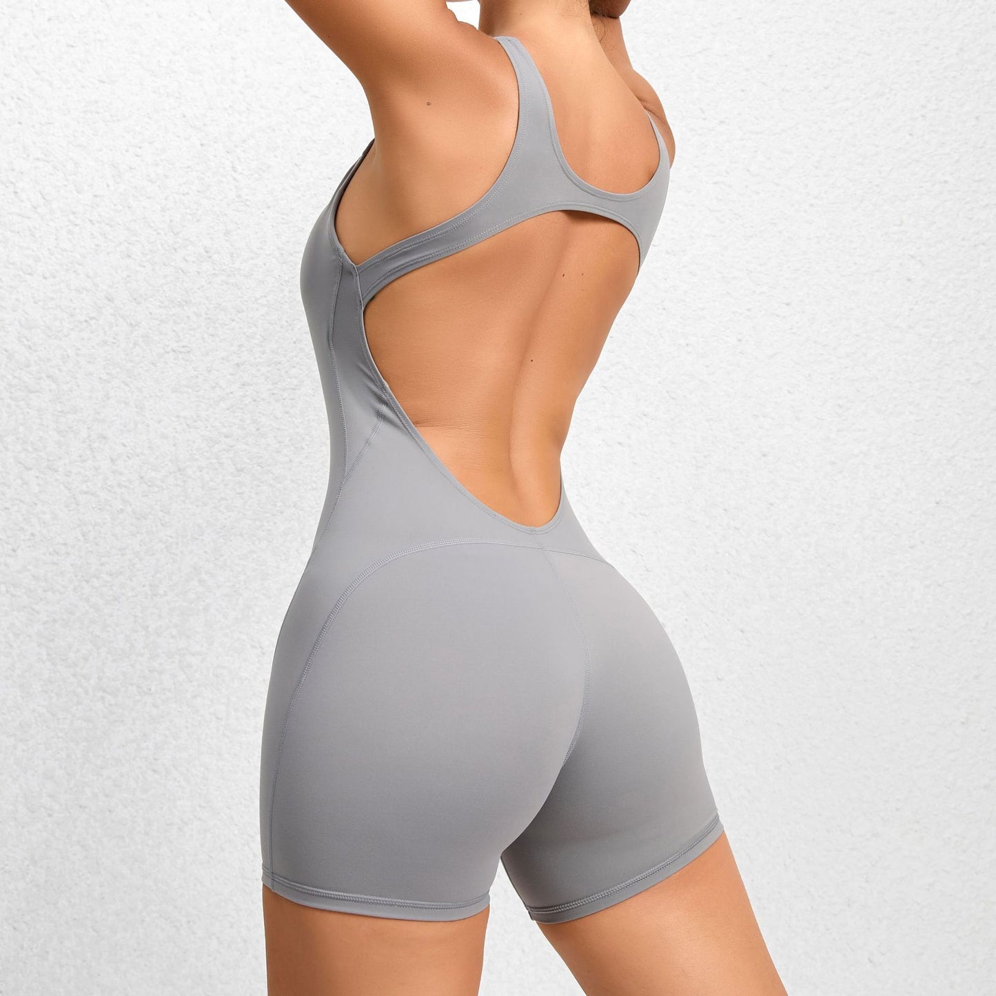 Quick-drying Nude Feel Dance Fitness One-piece Hip Lifting Jumpsuit