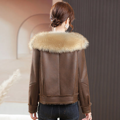 Middle-aged Women's Clothing Winter Leather Coat Casual Fashionable Jacket