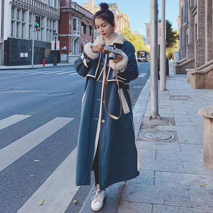 Chaqueta larga de algodón de invierno para mujer