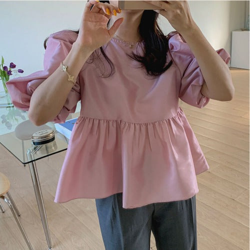 Women's Retro Age-reducing Doll Shirt Small Shirt