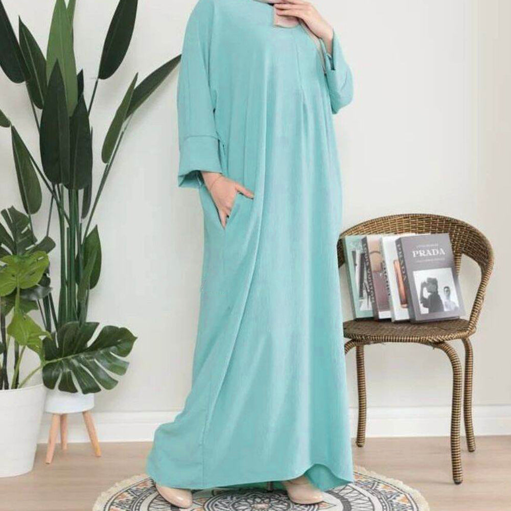 Robe longue pour femme avec gros poignets