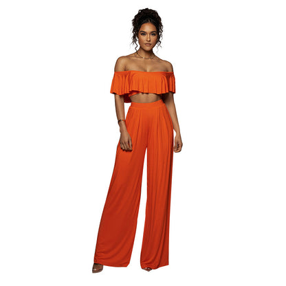 Fashion Casual Wide-leg Pants Suit