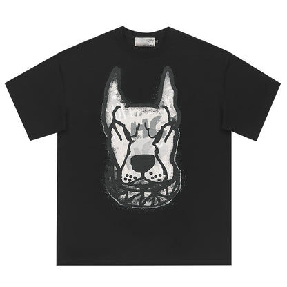 Graffiti Street Dog Head Typeface Pattern Jacket