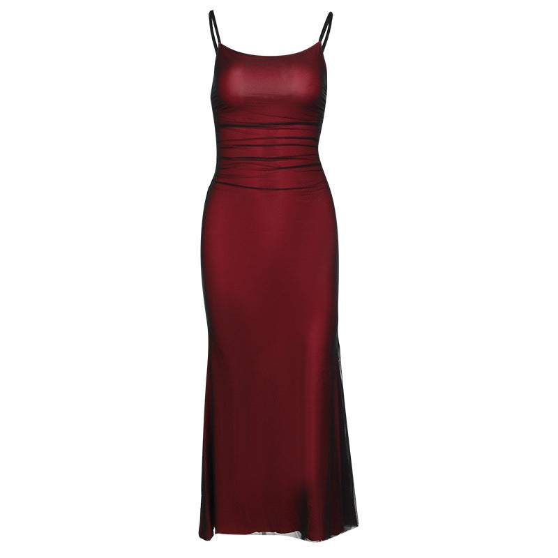 Contrast Color Autumn New Sexy Pure Desire Midi Dress