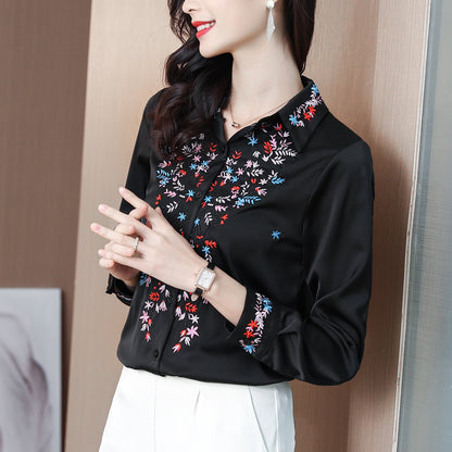 Niche Heavy Industries Embroidered Thin Silk Shirt