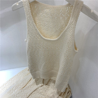 Women's Fashion Simple Jacquard Knitted Outerwear Top