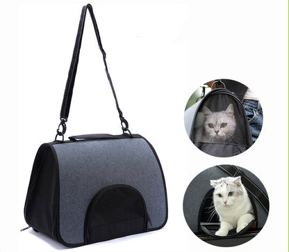 Bolsa para mascotas portátil, plegable, de un solo hombro, transpirable y nueva