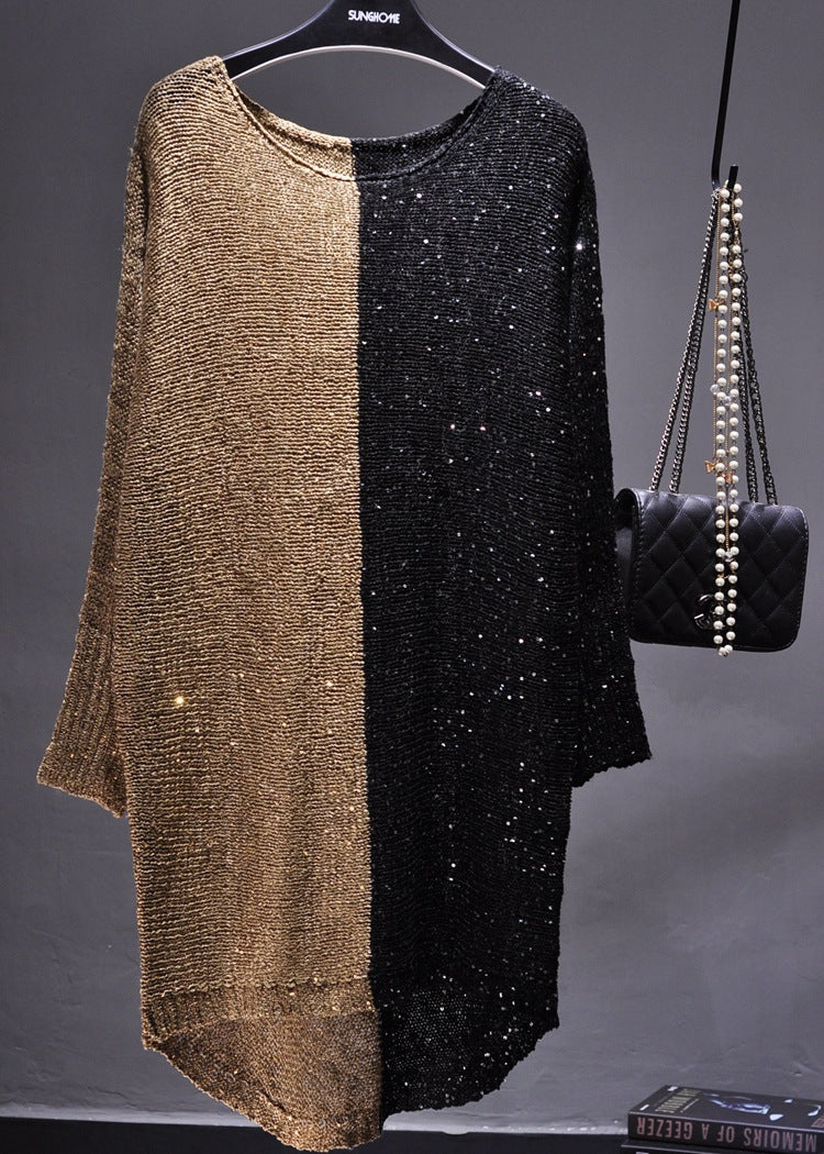 Women's Fashionable Sequins Knitwear Dress