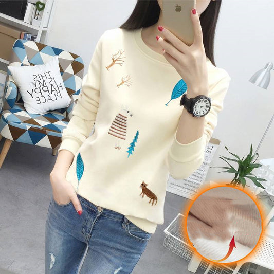 Plush Undercoat Women's Thickened Thermal Shirt