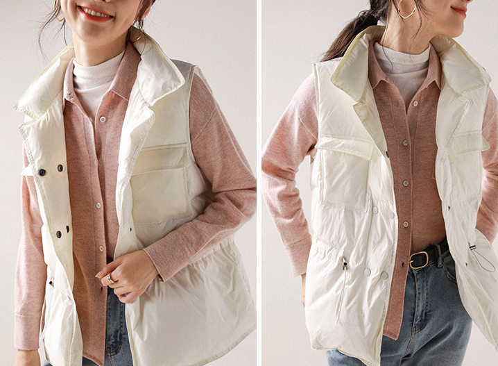 Down Waistcoat Women's Short Waist Collar Jacket