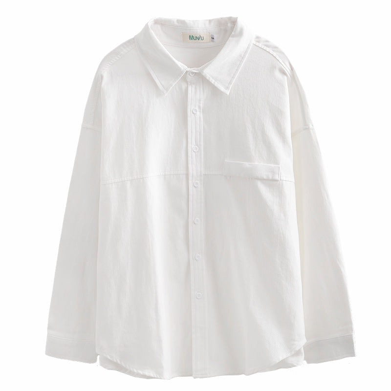 Loose Cotton Inner Top Bottoming Long-sleeved Shirt Sweet