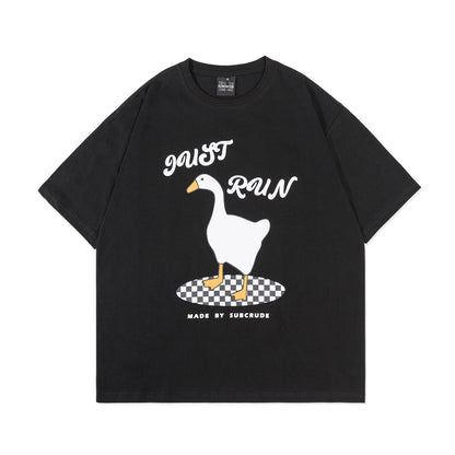 T-shirt à manches courtes imprimé canard pour hommes