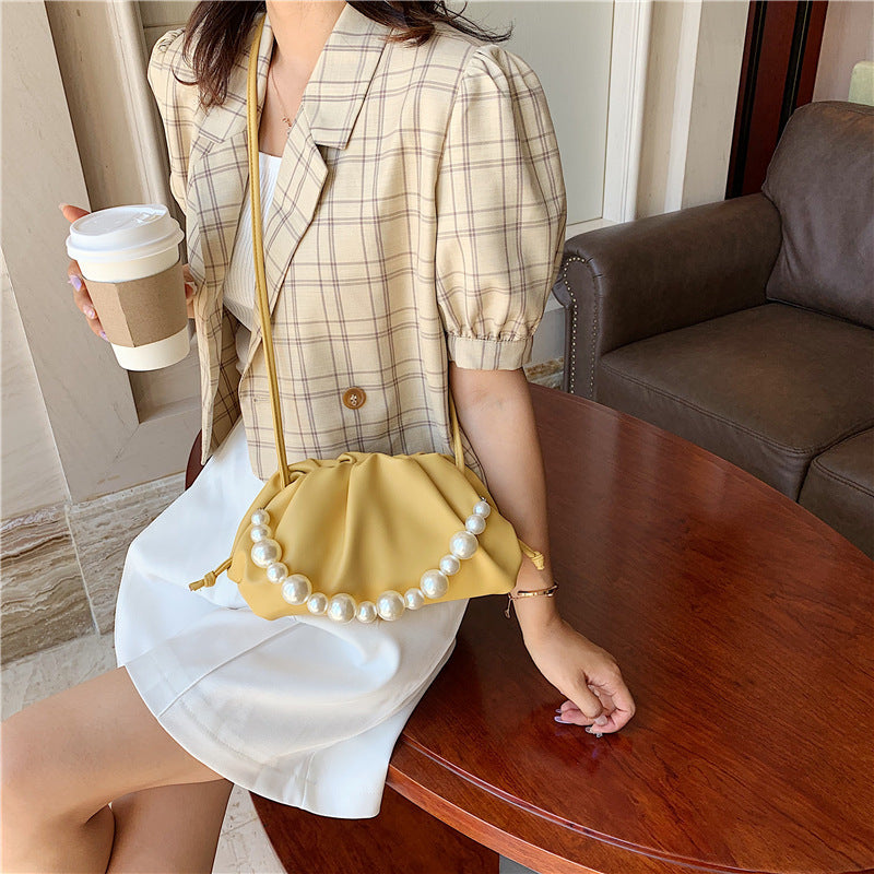 New Pearl Chain Dumpling Women Messenger Bag