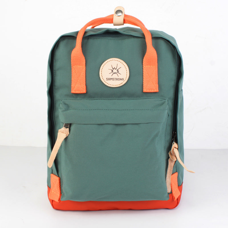 Japanese Academy Style Minimalist Large Capacity Canvas Waterproof Backpack