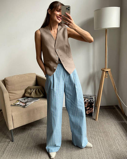 Summer New Vest Suit Pants Suit