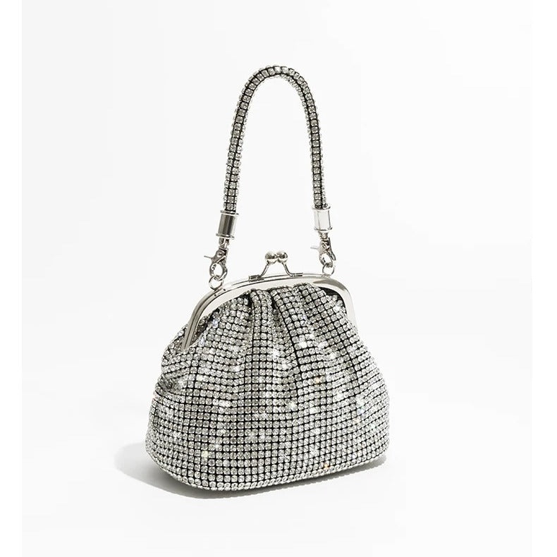 Bolso bandolera de moda con diamantes de imitación para mujer