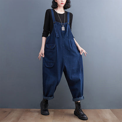 Women's Real Shot Denim Plus Size Overalls