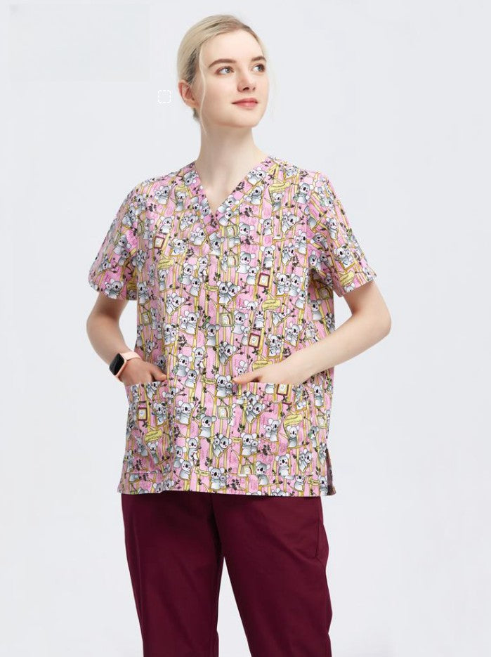 Men's And Women's Polyester Cotton Printed Surgical Uniform