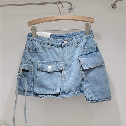 Fashion Irregular Workwear Denim Skirt Women