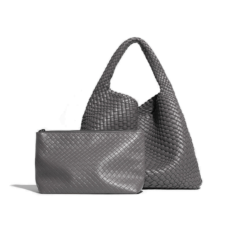 Bolsos combinados de gran capacidad Tendencia bajo el brazo Hombro Textura suave Hecho a mano