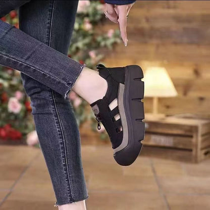 Zapatos casuales huecos con plataforma de moda de verano para mujer