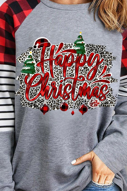 JOYEUX NOËL T-shirt rayé à manches longues