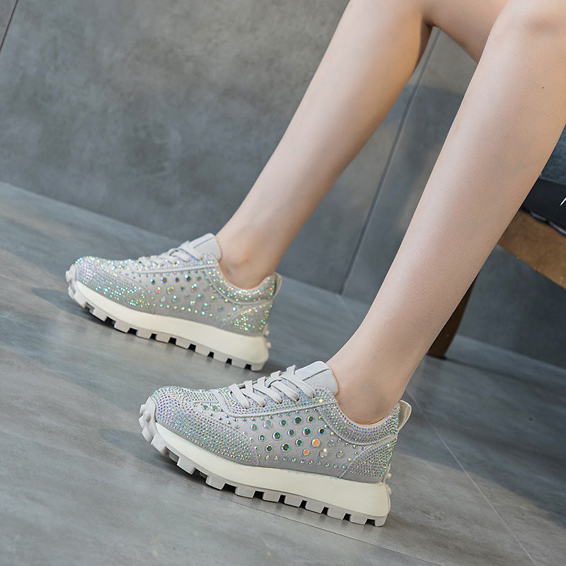 Platform Rhinestone Leather Cortez Women