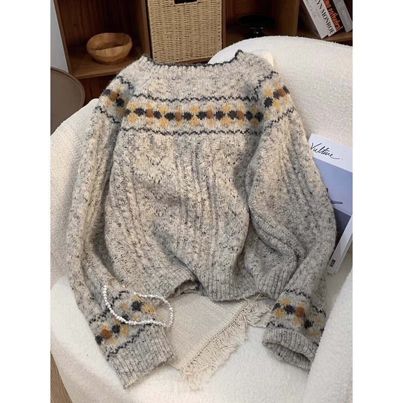 Winter Idle Style Short Cashmere Knitted Cardigan Outer Wear Sweater