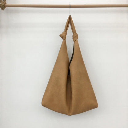 Bolso versátil de cuero suave de gran capacidad Bolso de hombro simple