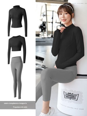 Long Sleeve Sports Yoga Suit Women