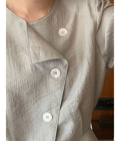 New Simple Temperament Loose All-match Short Shirt