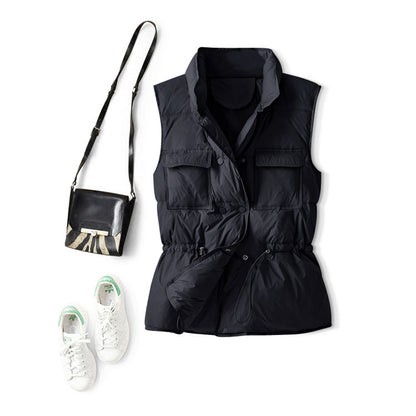 Down Waistcoat Women's Short Waist Collar Jacket