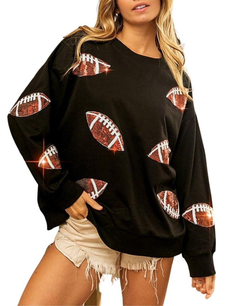 Women's Loose Casual Rugby Sweater