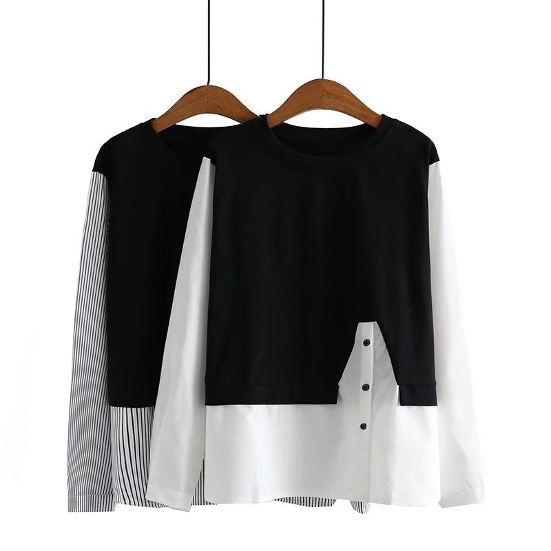 Large Size Women's Loose And Slim Fashion Bottoming Long-sleeved T-shirt