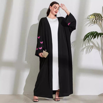 Women's Embroidered Butterfly Dress Robe