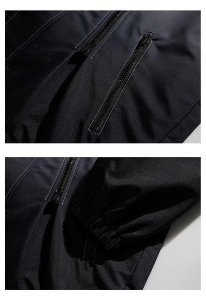 Gradient Color Waterproof Jacket Coat