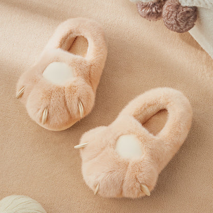 Cute Cat Claw Cotton Slippers