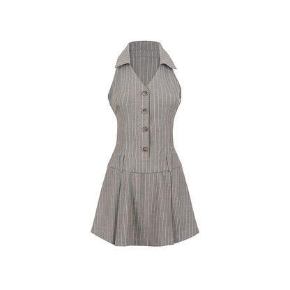 Women's Preppy Style Pleated Business Suit And Dress