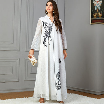 Robe de vêtements pour femmes avec appliques à paillettes