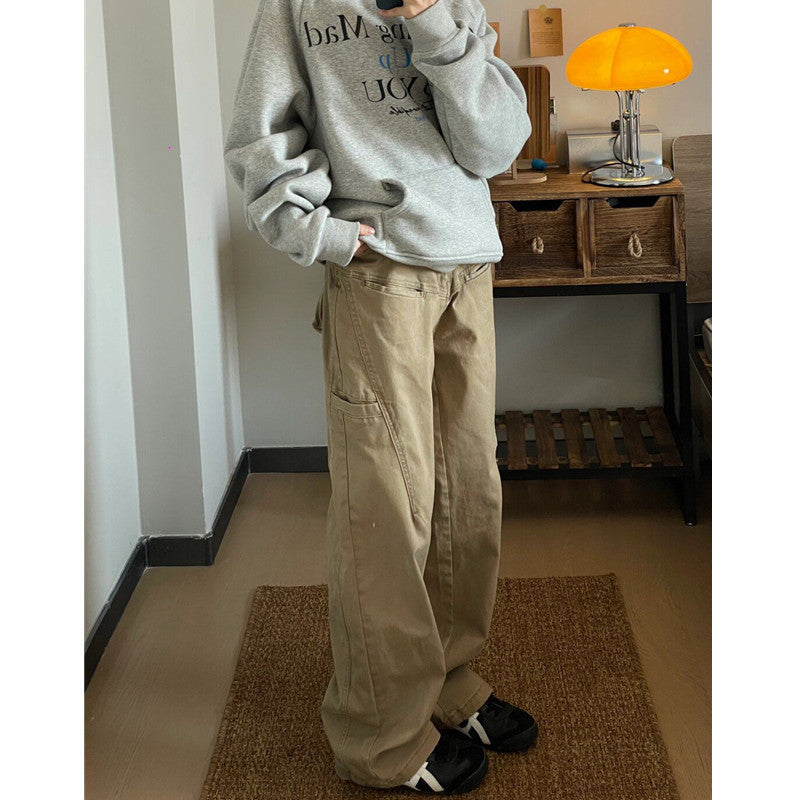 Women's Retro Loose Wide Leg Leisure Mop Pants