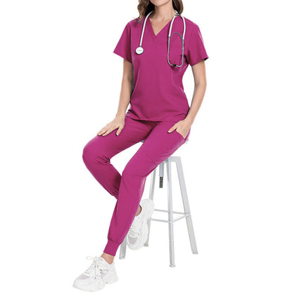 Operating Room Nurses' Uniform Men's And Women's Short Sleeve V-neck Work Uniforms