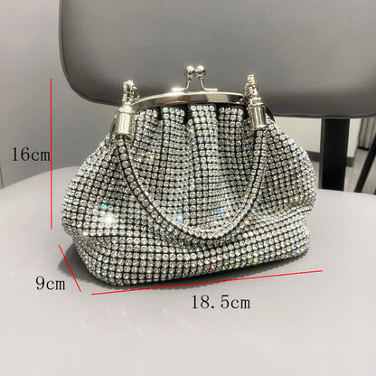 Bolso bandolera de moda con diamantes de imitación para mujer